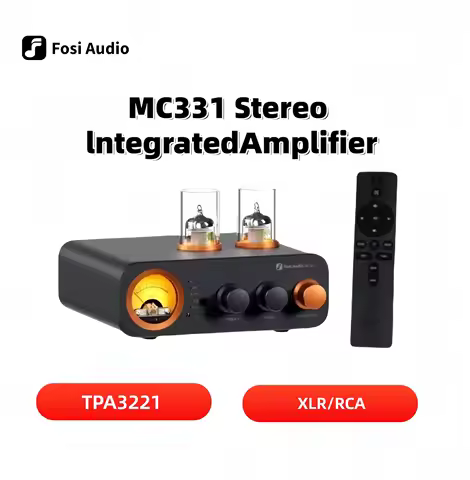 MC331 Fosi 2.0 Channel Bluetooth Stereo Integrated Amplifier with DAC, Mini Audio Power Amp for Pass