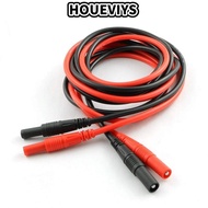 HOUEVIYS 1/2pcs Meter Test Lead Extension, 4mm Silicone Male-to-Female Banana Plug, Red&black 100CM/