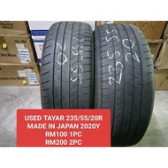 Used TAYAR 235/55/20 Inch Tire Lexus 235/55R20 made in japan 2020Y RM100 1PC