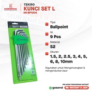 TEKIRO L-WRENCH SET 9 PCS (LONG) L-WRENCH/ SET TOOLS - TOOLS