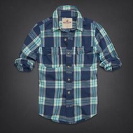 優惠代購《Hollister Co.》A&amp;F 副牌 男款 2013 春季新品 TAMARACK TWILL SHIRT 法蘭絨 軍裝口袋 格紋 長袖襯衫【S,M,L,XL】共6色