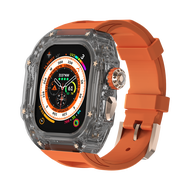 ชุดดัดแปลงเคสโปร่งใสหรูหราสำหรับนาฬิกา Apple อัลตร้า49มม. 8 7 45มม. สำหรับ Iwatch Series 6 5 4 SE 44