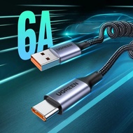 UGREEN Fast chanrging Cable Spring Pull Type C Cable 6A 100W/66W USB-A to USB C
