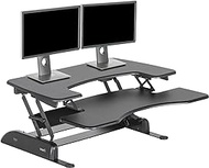 Vari VariDesk Pro Plus 36 - Adjustable Desk Converter with 11 Height Settings - Laptop Sit Stand Desk Riser for Table Tops and Home Office- Fully Assembled with Spring Loaded Lift- Black