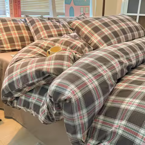 Four piece duvet cover, bed sheet, duvet cover, new cotton, student dormitory, three piece soft duve