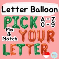 PartyMonkey Green Letter Balloon Orange Alphabet Balloons Number Birthday Party Decoration Gender Re