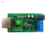 ET69C02 Ethernet Network IP RJ45 to RS485 Bus Converter for Modbus RTU Master Slave Client Server MQ