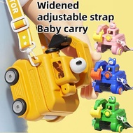 Cartoon Excavator Shaped Water Bottle For Kids 500ml Leak-proof Water Cup With Wheels P9i9