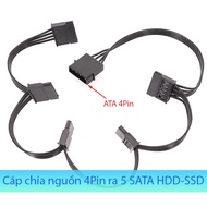 ATA 4Pin to 5 SATA HDD SSD power splitter cable for PC Server synchronized computers to power SATA H