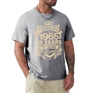 Born In 1965 59 Years Of Being Awesome 59th Birthday Gift T Shirt Harajuku Short Sleeve T-shirt 100%