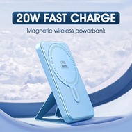 HXR Remax PowerBank Magnetic Wireless Charger Fast Charging Slim Fast Charge Powerbank Usb C Stand Portable Charger For Phone Android 充電寶