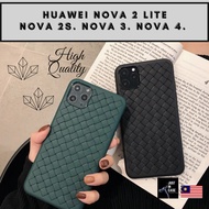 Huawei Nova 2 Lite/Nova 2s/Nova 3/Nova 4 Breathable Mesh Leather TPU Weaving Grid Cover Phone Case