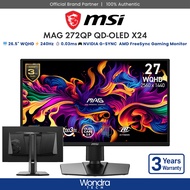 [FAST SHIP] MSI MAG 272QP QD-OLED X24 | 26.5" WQHD | 0.03ms (GtG) | 240Hz | NVIDIA G-SYNC | AMD Free