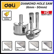 DELI Diamond Hole Saw Drill Bits Cutters 6mm - 50mm Electroplated Routers Bits For Marble Glass Cera
