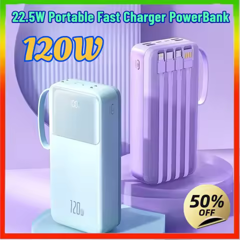 3C Certified 30000mAh 40000mAh 50000mAh 22.5W Power Bank with Digital Display USB-C Cable Portable F