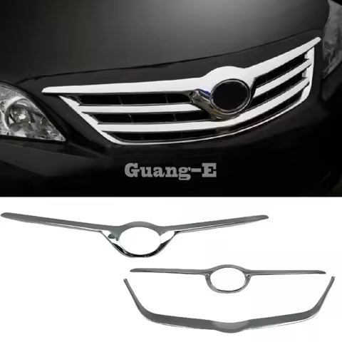 Car Cover ABS Chrome Stick Engine Machine Racing Grill Grille Lid Trim For Toyota Corolla Altis 2008