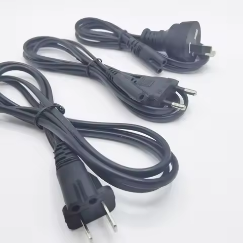 EU Power Cable 2pin IEC320 C7 US Power Extension Cord For Dell Laptop Charger Canon Epson Printer Ra