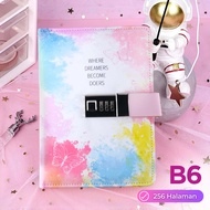 JIALILI Diary Notebook Journal Notes B6 256 Pages with Lock - F-5