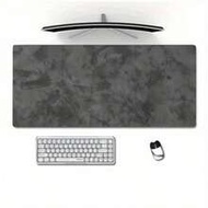 1pc XL Gray Marble Texture Rubber Mouse Pad, Large Desk Keyboard Mat For Office, Gaming, Home Worksp