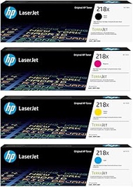 HP 218X High-Yield Toner Cartridge 4-Pack (Black, Cyan, Magenta, Yellow) | Compatible Color LaserJet