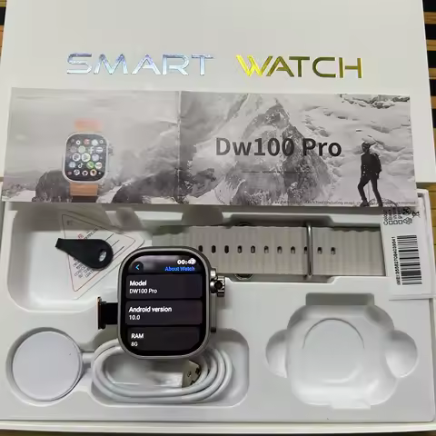DW100 Pro Android Smartwatch Fingerprint Unlock Control Smart Watch 512GB ROM Free Download App WIFI