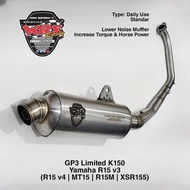 WRX EXHAUST YAMAHA R15 V3/MT15 GP3 low noise