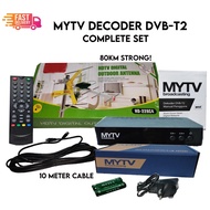 MYTV  Dekoder Decoder Original Malaysia (DVB-T2) Complete Set With Antenna