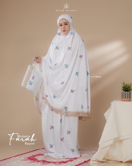 terbaru mukena arrafi mukenah rayon bordir premium mewah mukena farah - white