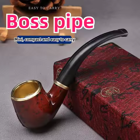 1PC Mini Portable Boss Small Pipe Resin Bend Simple Novice Practice Pipe