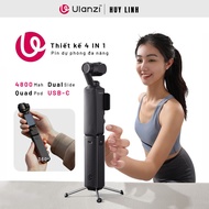 Tay cầm kiêm pin sạc dự phòng cho DJI Pocket 3 Ulanzi PK-12 Tích hợp 4 chân Quadpod 4 chính hãng