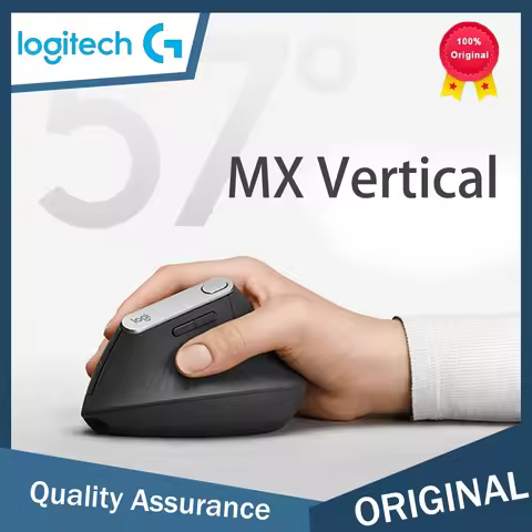 Logitech MX Vertical Wireless Mouse Ergonomic Design Reduces Muscle Strain, Move Content Between 3 W