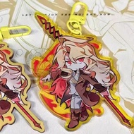 Limbus Company Heathcliff Hong Lu Ishmael Don Quixote decorative acrylic chibi keychain Clear mica b