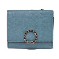 BVLGARIClip Compact 錢包 三折波爾多顏色鈔票夾卡包零錢包 RFID IC晶片 寶格麗 尼亞加拉藍寶石三折錢包