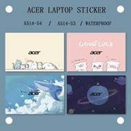 3pcs 14" Laptop Computer Protective Film Case Vinyl Sticker Cartoon Marble Printed Anti-scratched for ACER ASPIRE 3 ASPIRE 5 A514 A514-53 A514-54 FUN 2022 S40-54 S40-53
