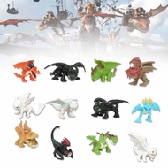 12x How To Train Your Dragon Light Night Fury Toothless Action Figure ตุ๊กตาของขวัญ