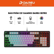 DAREU EK98X Black Gray Mechanical Gaming Keyboard - Optical Switch Blue - 98-key Layout -