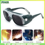 Shipped In 24 Cm.argon Welding Glasses Steel Anti-Glare For Safety Two Colors To Choose From