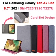 For Samsung Galaxy Tab A7 Lite 8.7'' 2021 High quality fabric style Cover A7 Lite WIFI LTE SM-T225 SM-T220 SM-T225N SM-T227U Fashion stand flip Card Slot Design case