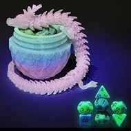 7 Pcs DND Dice Set and 3D Printed Dragon Egg,DND Dice Dungeons and Dragons Polyhedral Dice Starter G