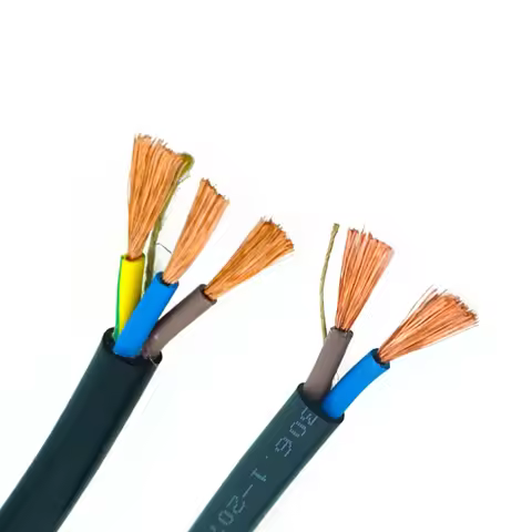 5M Copper Electrical Wire and Cable RVV 2/3/4/5 Core 0.5/0.75/1/1.5/2.5 mm Power Line Sheathed Wire