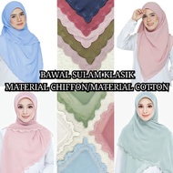 Tudung Bawal Sulam Klasik (Borong) - out of stock