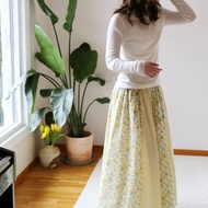 春趣 北歐田園風情 鬆緊腰A字裙 純棉碎花 有側袋