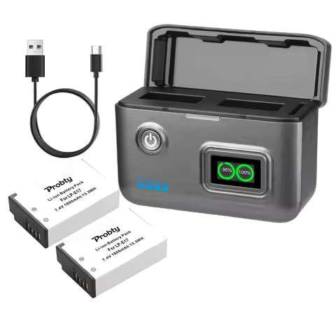 LP-E17 Battery and Fast LCD Charger For Canon EOS RP R100 R50 R10 R8 Rebel T6i T7i T8i EOS M3 M5 200