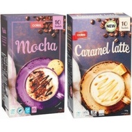 Coles Hot Chocolate Drink/Caramel Latte/Cappucino/Mocha 10 pack 200g