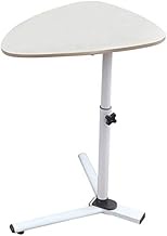 ZOUJUN Sofa Table End Table TV Tray Shape Bamboo Snack Laptop Desk Night Stand Couch Side Table Mobile Lazy Manicure Desk with Wheel (Color : White)