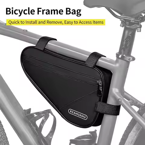 New·Bike Triangle Frame Bag Bike Frame Triangle Bag Front Handlebar Bag Frame Triangle Storage Bag