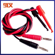 Multimeter Dual Test Hook Clip to Male Banana Plug Cable 4ft 4 in 1