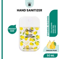 Cleanse360 English Pear Scent Card Pocket Hand Sanitizer 75% Ethanol Alcohol [Liquid/Spray - 50ml]