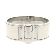 狀況良好 Hermes Charnière 金屬白色手鐲 1652 [二手] HERMES