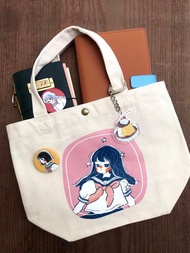 手提便當袋 白色的星星